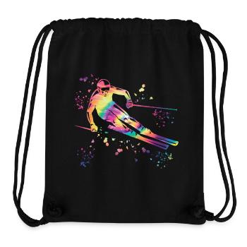 Alpine skiing Winter sports Nordic skiing - Stanley/Stella Recycled Gym Bag - black - Front