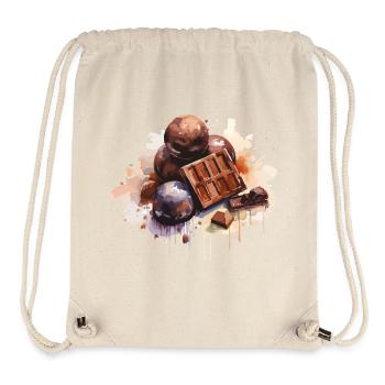 Schokolade Aquarellkunst  - Stanley/Stella recycelter Gym Bag - Naturweiß - Vorne