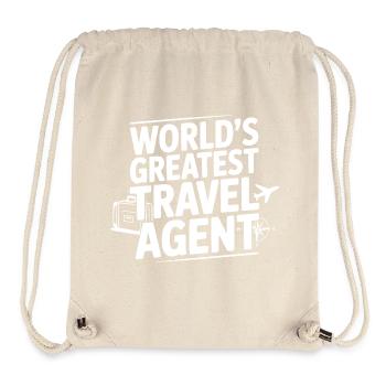 World's Greatest Travel Agent - Stanley/Stella Recycled Gym Bag - natural - Front