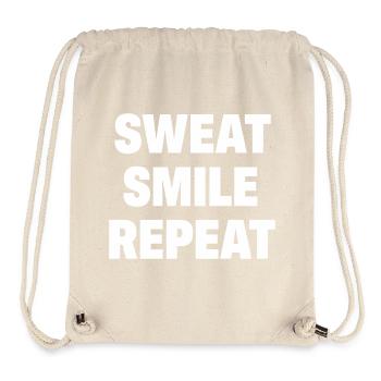 Sourire en sueur, répéter - Sac à cordon recyclé Stanley/Stella - blanc naturel - Devant