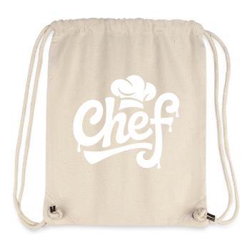 Logo de la cuisine Chef Graffiti - Sac à cordon recyclé Stanley/Stella - blanc naturel - Devant