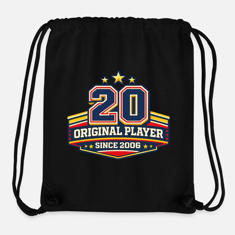 Original Player 20 Badge Retro - Stanley/Stella Recycled Gym Bag - black
