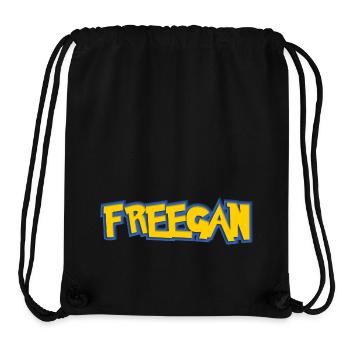 Freegan-Grafik - Stanley/Stella recycelter Gym Bag - Schwarz - Vorne