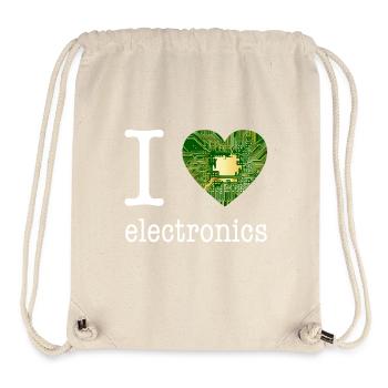 I love Electronics - electronics / gift idea - Stanley/Stella Recycled Gym Bag - natural - Front