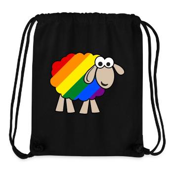 Regenbogen Schaf - Stanley/Stella recycelter Gym Bag - Schwarz - Vorne