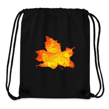Polygonal Autumn Maple Tree Leaf Poly Art - Stanley/Stella Recycled Gym Bag - black - Front