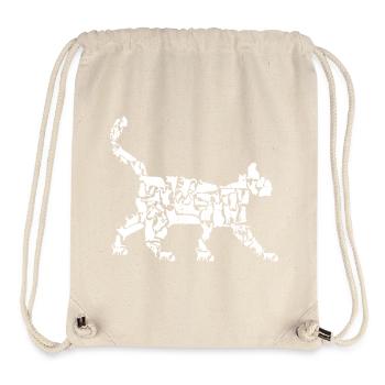 Cat Drawing - Stanley/Stella Recycled Gym Bag - natural - Front