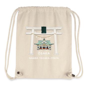 Osaka Japan, Namba Yasaka-jinja Torii Drawing - Stanley/Stella Recycled Gym Bag - natural - Front