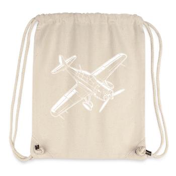 Propeller plane - Stanley/Stella Recycled Gym Bag - natural - Front