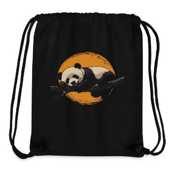 Panda sleeps before sunset vintage - Stanley/Stella Recycled Gym Bag - black - Front