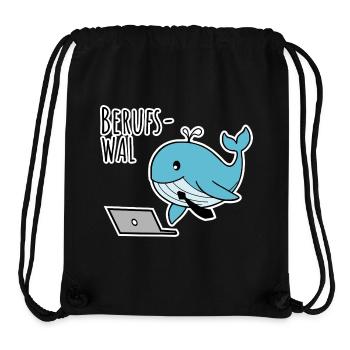 Berufs-Wal - Der kleine Wahl hat einen Büro Job - Stanley/Stella recycelter Gym Bag - Schwarz - Vorne