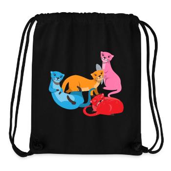 Sea Otter Cartoon Otter - Stanley/Stella Recycled Gym Bag - black - Front