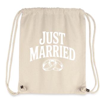 Just Married - Stanley/Stella Recycled Gym Bag - natural - Front