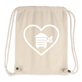 Heart Beekeeper Hive Bee - Stanley/Stella Recycled Gym Bag - natural - Front