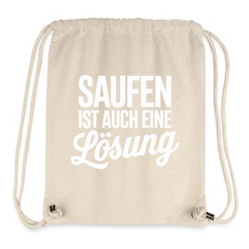 Saufen ist auch eine Lösung - Stanley/Stella recycelter Gym Bag - Naturweiß - Vorne
