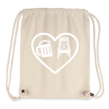 Herzbier-Flipper-Humor - Stanley/Stella recycelter Gym Bag - Naturweiß - Vorne