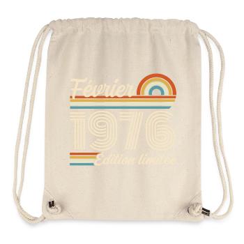 Geboren im Februar 1976 | 50-jähriges Jubiläum - Stanley/Stella recycelter Gym Bag - Naturweiß - Vorne