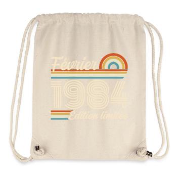 Born in February 1984 | 42nd Anniversary - Stanley/Stella Recycled Gym Bag - natural - Front