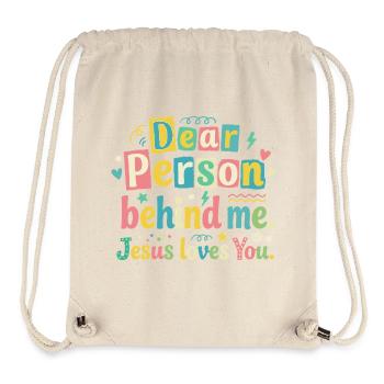 Jesus liebt dich positive Botschaft - Stanley/Stella recycelter Gym Bag - Naturweiß - Vorne