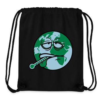 virus de la terre virus bactéries thermomètre l'humanité - Sac à cordon recyclé Stanley/Stella - noir - Devant