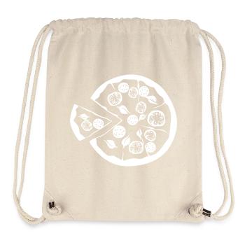 pizza pizzaria restaurant bar food illustration - Stanley/Stella Recycled Gym Bag - natural - Front