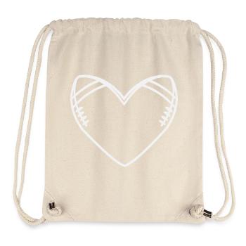 Football Love – Cœur de la conception des ballons - Sac à cordon recyclé Stanley/Stella - blanc naturel - Devant