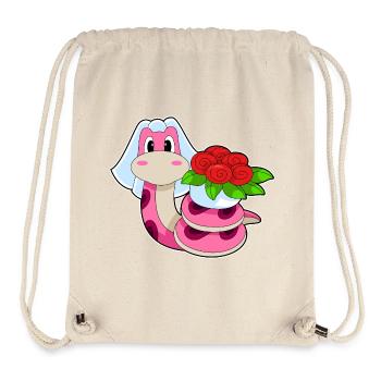 Snake Bridal Floral Wedding - Stanley/Stella Recycled Gym Bag - natural - Front