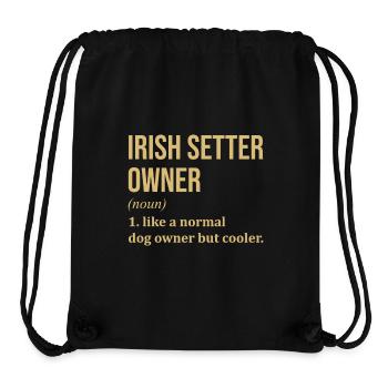 Setter irlandais - Sac à cordon recyclé Stanley/Stella - noir - Devant