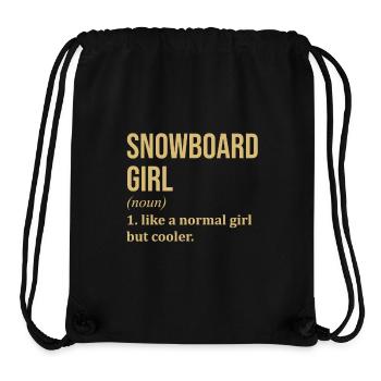 Planche à neige - Sac à cordon recyclé Stanley/Stella - noir - Devant