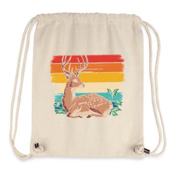 Reh im Retro Stil - Stanley/Stella recycelter Gym Bag - Naturweiß - Vorne
