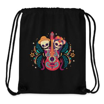 Dia de los Muertos Gitarren-Skelett Duo Outfit Top - Stanley/Stella recycelter Gym Bag - Schwarz - Vorne