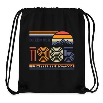 Vintage Birthday – December 1985 - Stanley/Stella Recycled Gym Bag - black - Front