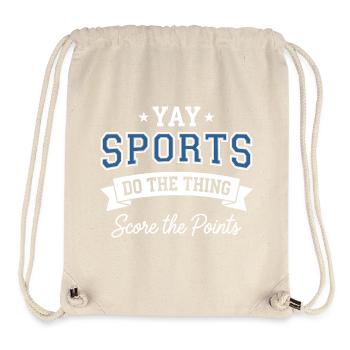 Juhu, Sport macht das Ding und sammelt Punkte - Stanley/Stella recycelter Gym Bag - Naturweiß - Vorne