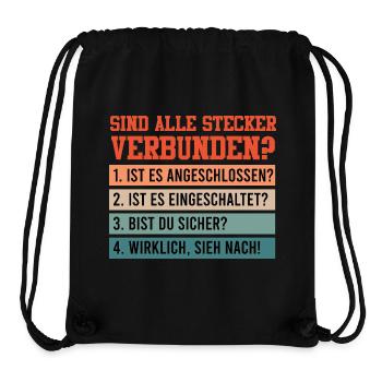 Technical Support ARE ALL PLUGS CONNECTED? - Stanley/Stella Recycled Gym Bag - black - Front