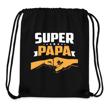 Super Papa Idea Cadeau Fête Des Fathers Anniversaire - Stanley/Stella recycelter Gym Bag - Schwarz - Vorne