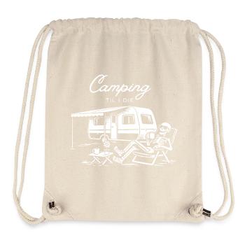 Camping til I die - Stanley/Stella recycelter Gym Bag - Naturweiß - Vorne
