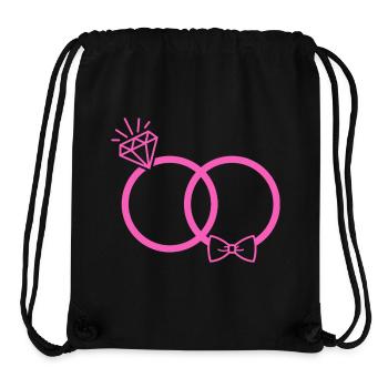 Eheringe pink - Stanley/Stella recycelter Gym Bag - Schwarz - Vorne