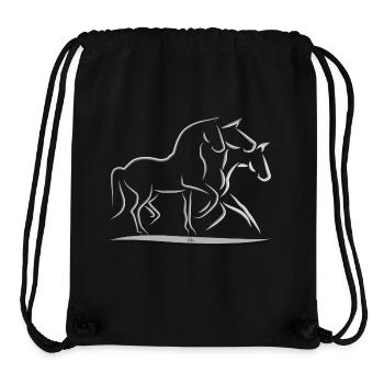 Trio cheval - Sac à cordon recyclé Stanley/Stella - noir - Devant