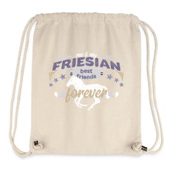 Friesian Friese Pferd Pferderasse best friends BFF - Stanley/Stella recycelter Gym Bag - Naturweiß - Vorne