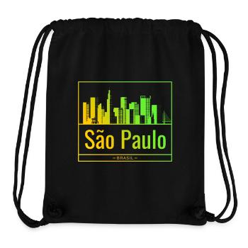 São Paulo skyline in neon gradient - Stanley/Stella Recycled Gym Bag - black - Front