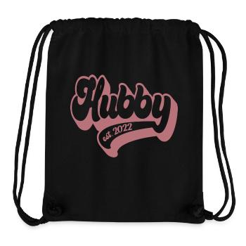 Hubby Est. 2022 - Futur mari, fête de fiançailles - Sac à cordon recyclé Stanley/Stella - noir - Devant