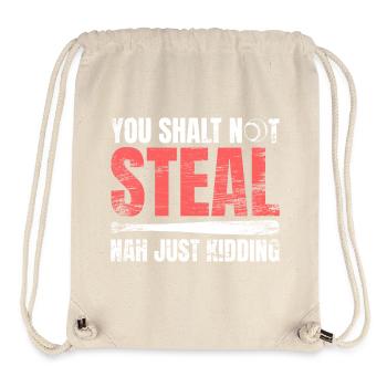 Baseballspieler Witz - Stanley/Stella recycelter Gym Bag - Naturweiß - Vorne
