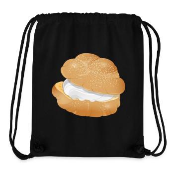 Illustration eines mit Sahne gefüllten Windbeutel - Stanley/Stella recycelter Gym Bag - Schwarz - Vorne