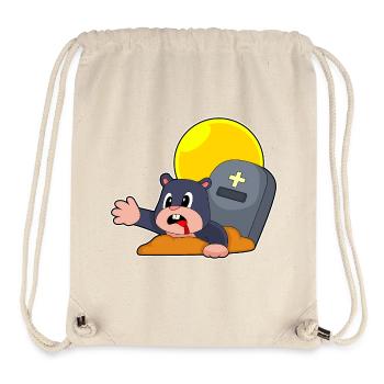 Maulwurf Halloween Grabstein - Stanley/Stella recycelter Gym Bag - Naturweiß - Vorne
