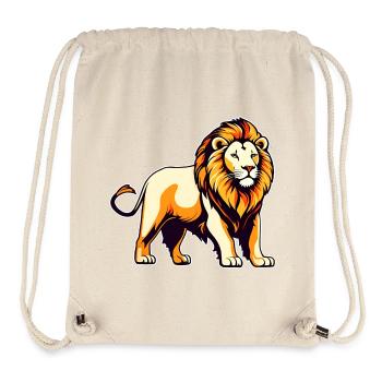 Proud lion in retro style - Stanley/Stella Recycled Gym Bag - natural - Front