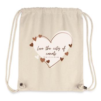 I Love with Heart Amsterdam - Stanley/Stella Recycled Gym Bag - natural - Front
