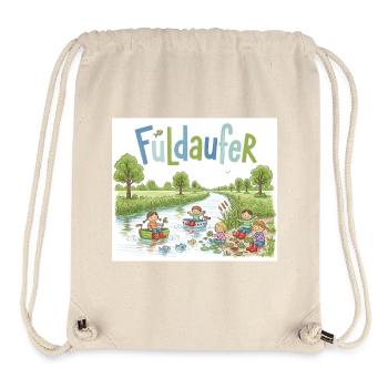 Fuldaufer: Fluss-Abenteuer ! - Stanley/Stella recycelter Gym Bag - Naturweiß - Vorne