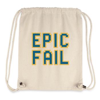 Epic fail - retro 8-bit gaming meme - Stanley/Stella Recycled Gym Bag - natural - Front