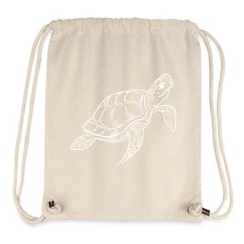 Sea Turtle Ocean Illustration - Stanley/Stella Recycled Gym Bag - natural - Front