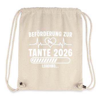 Beförderung zur Tante 2026 lädt - Stanley/Stella recycelter Gym Bag - Naturweiß - Vorne